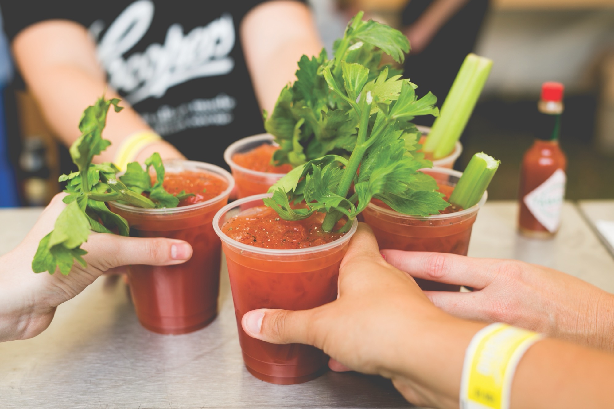 Bloody Mary's at a gay brunch